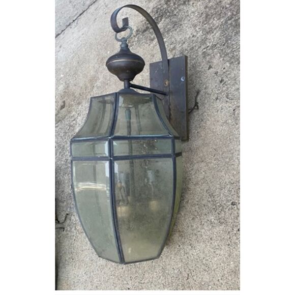 1940s Vintage Traditional Porch Carriage Light Fixture Octangle Wall Sconce 20” - Picture 2 of 10